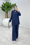 Lacivert Beyza Kot Takım Tesettür Giyim