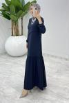 Lacivert Premıum Seçil Elbise Tesettür Giyim