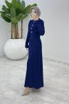 Lacivert Sümeyye İkili Triko Takım Tesettür Giyim