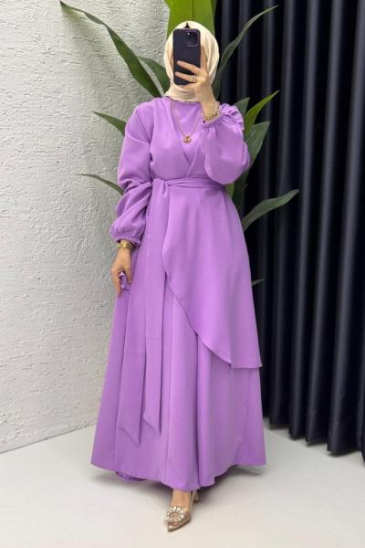 Lila  Hanzade Takım Tesettür Giyim