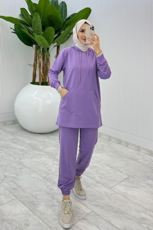 Lila Mine Takım Tesettür Giyim