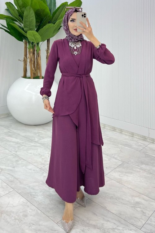 Mürdüm Özge Takım Tesettür Giyim