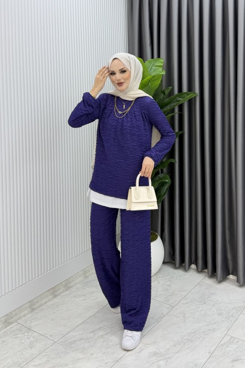 Mürdüm Zeyzey Takım Tesettür Giyim