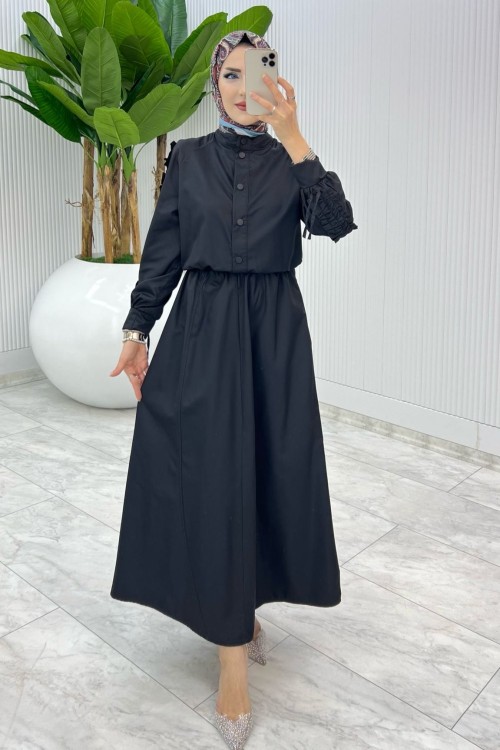 Siyah Premium İclal Etek Takım Tesettür Giyim