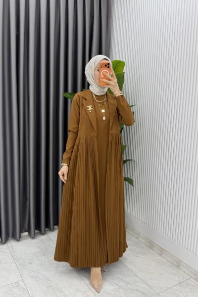 Taba Broşlu Premıum Sibel Tasarım Takım Tesettür Giyim