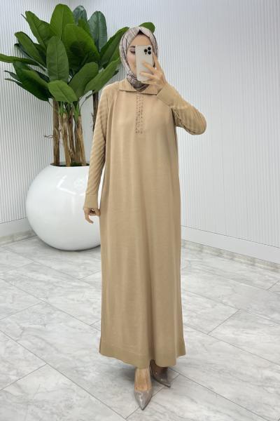 Vizon  Arzu Triko Elbise Tesettür Giyim