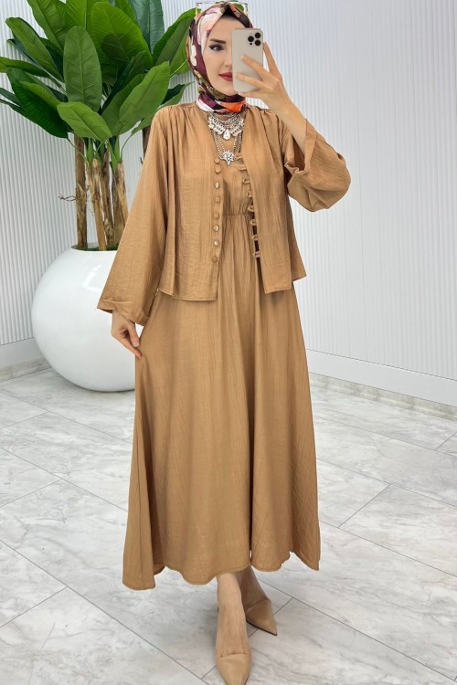 Vizon Halime Elbise Takım Tesettür Giyim