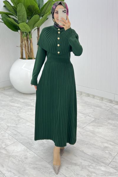 Zümrüt  Sümeyye İkili Triko Takım Tesettür Giyim