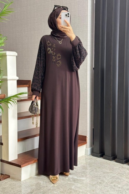 Aysun Elbise Kahverengi