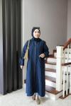 ELSE MEVSİMLİK TRENÇKOT LACİVERT