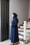 ELSE MEVSİMLİK TRENÇKOT LACİVERT
