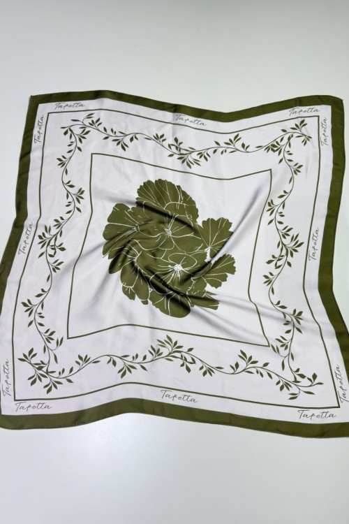 Floral Fular  Yeşil