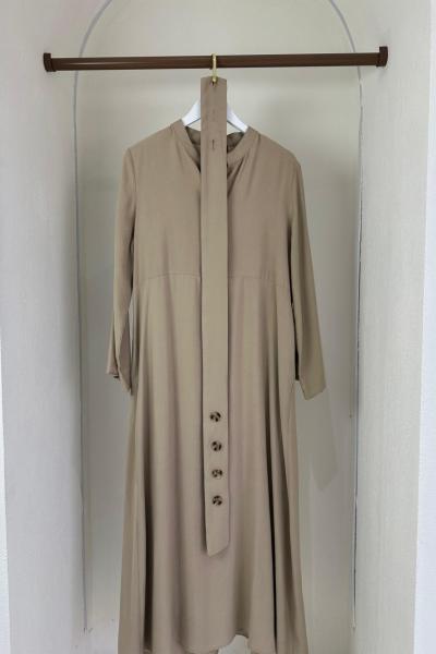Kansas Elbise Bej