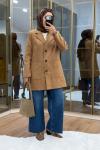 SÜET BLAZER CEKET Taba