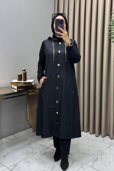 Aylin Kapitone Yelek Siyah