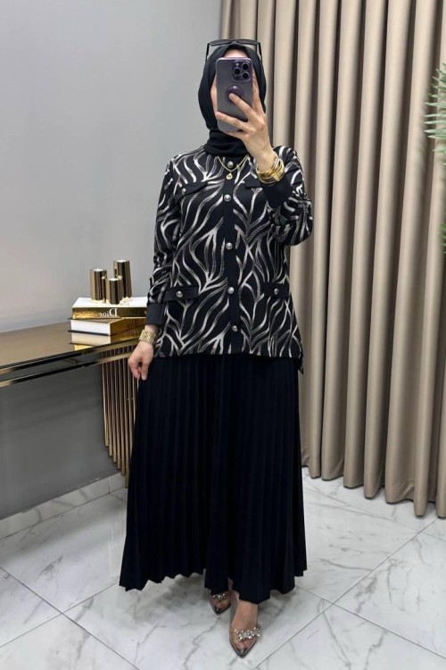 Dora Etekli Takım Siyah