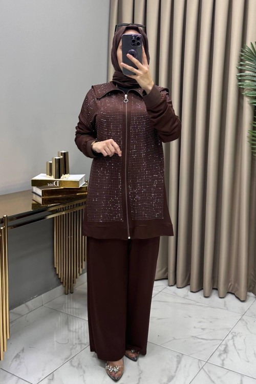 Efsane Taşlı Takım Kahve