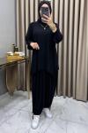 Elanur Pantolonlu Takım Siyah