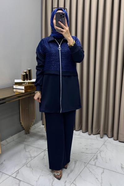 Maya Simli Takım Lacivert