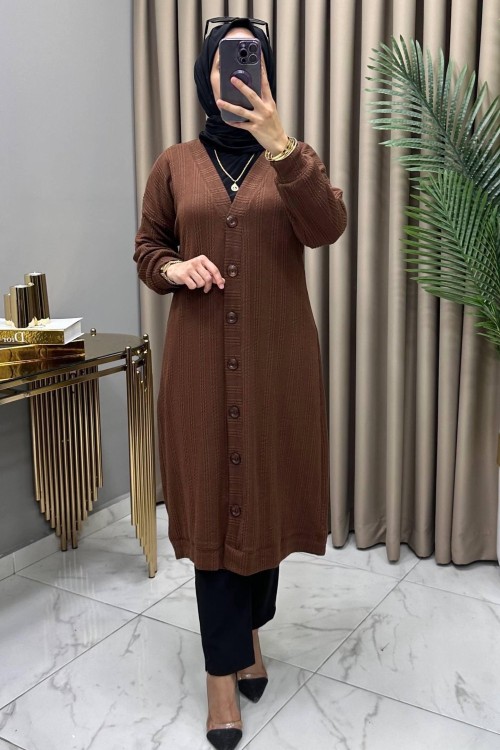 Meril Hırka Kap Kahve