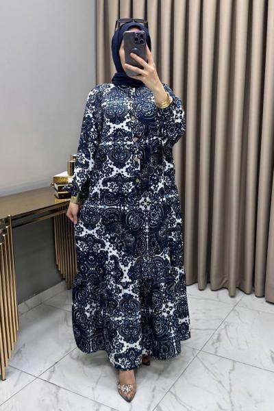 Mina Elbise Lacivert