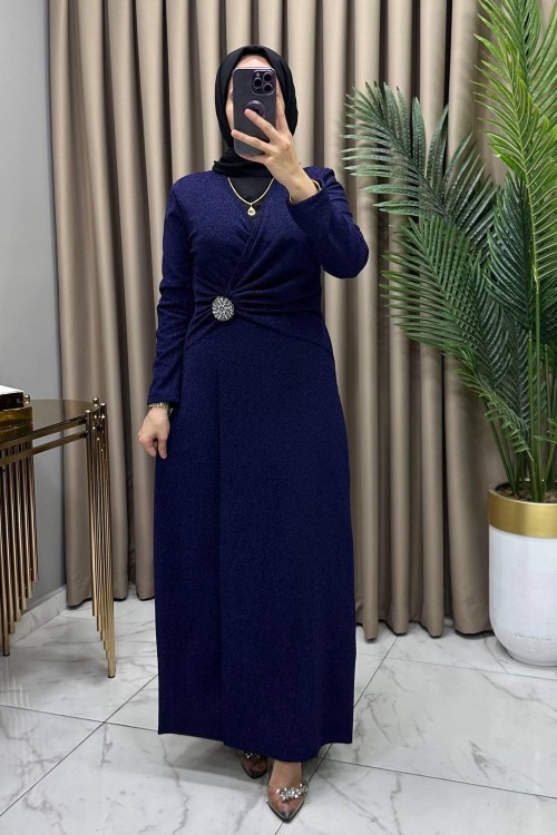 Özüm Abiye Elbise Lacivert