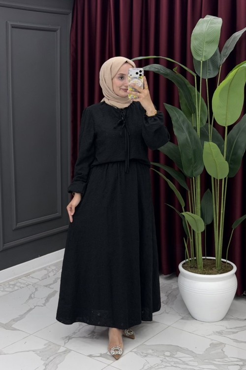 Asena Etekli Takım-Siyah
