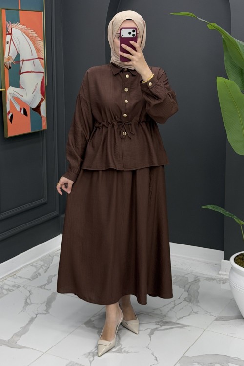 aysel etekli takım - kahve