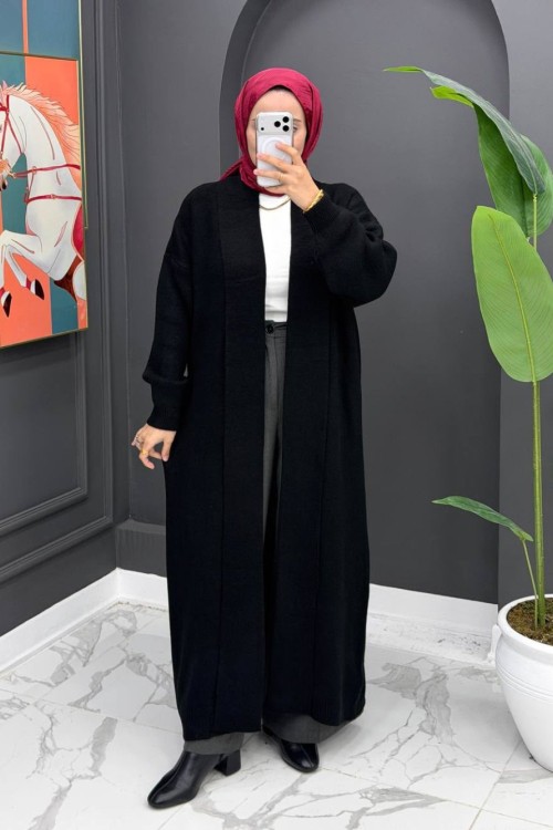 Beril Uzun Hırka-Siyah