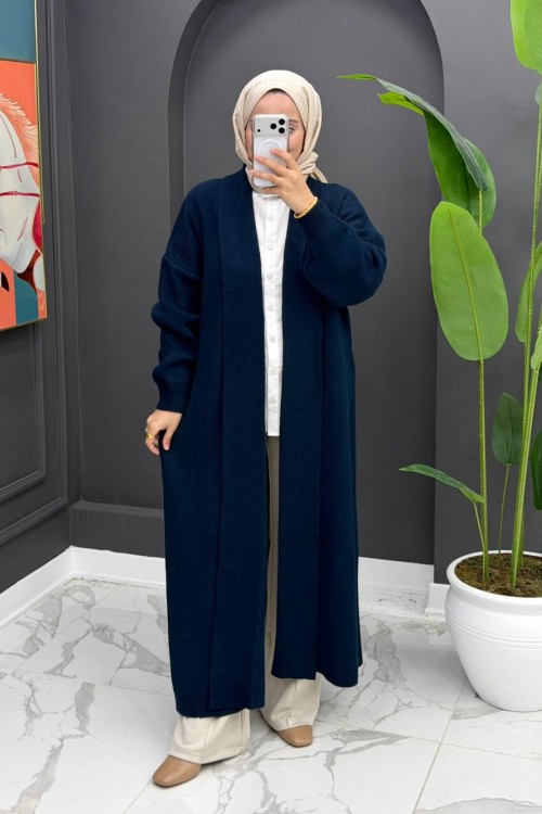 Bu Beril Uzun Hırka - Lacivert