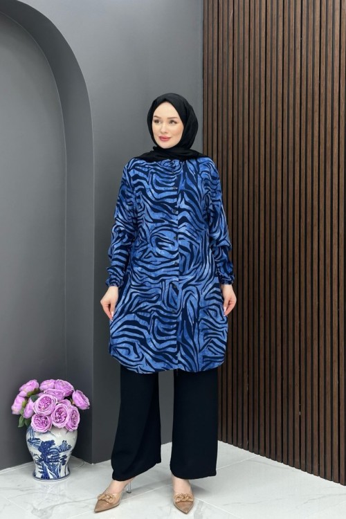 Dalga Desen Takım- Mavi