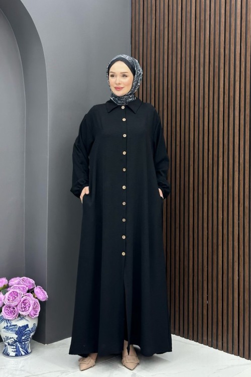 Duru Ferace Elbise - Siyah