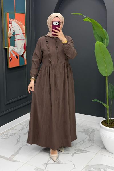 Elite Elbise- Kahverengi