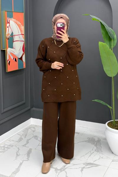 Elvin Triko Takım - Kahve