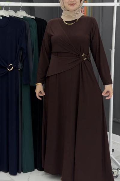 Emine Şık Elbise - Kahve