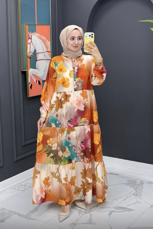 Gazel Elbise -Turuncu