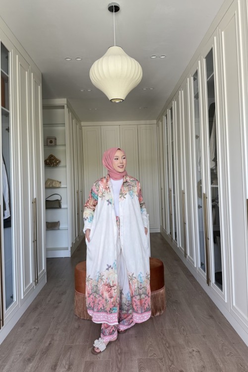 Hilal Desenli Takım - pembe