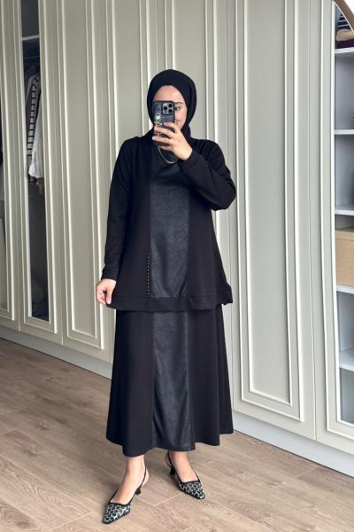 Işılay Etekli Takım - Siyah
