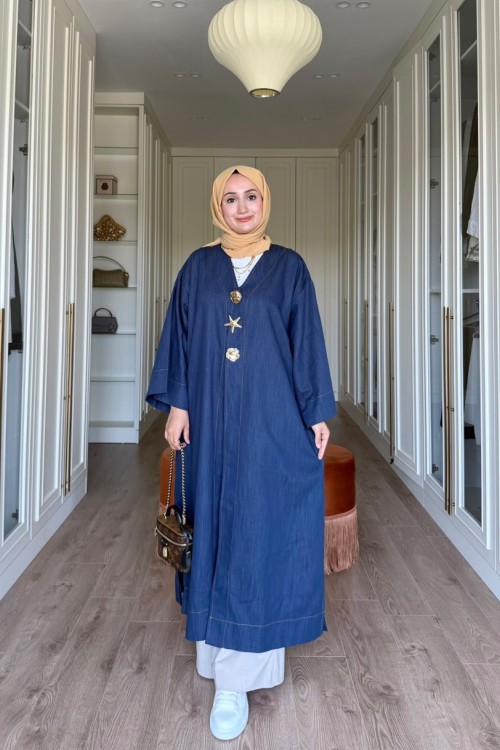 Liva Kot Kimono-Açık Mavi