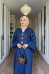Liva Kot Kimono-Açık Mavi