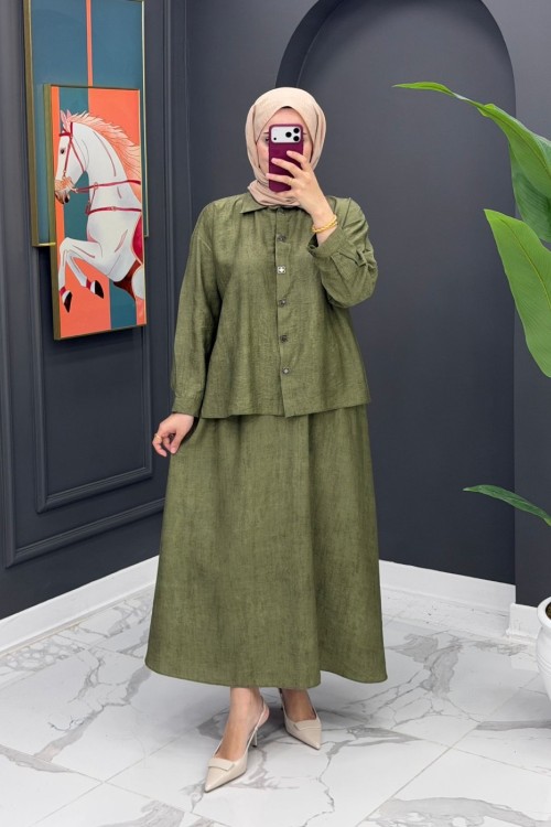 Nehir Etekli Takım - Yeşil