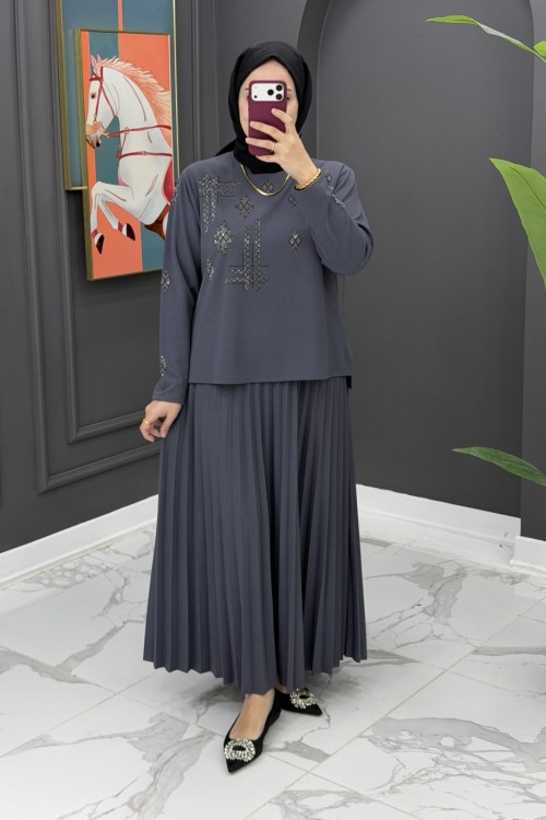 Nurcan Etekli Takım - Gri