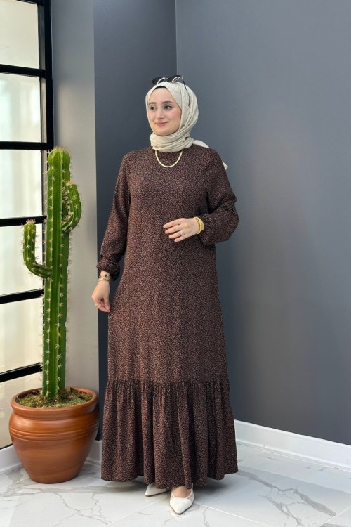 Oylum Elbise - Kahve