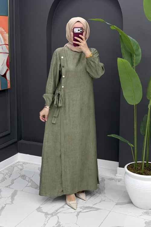 Puane Elbise - Yeşil