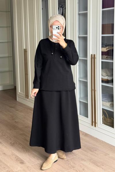 Rukiye Etekli Takım - Siyah