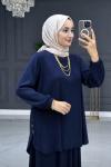 Seda etekli takım - Lacivert