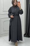 Damla Elbise Gri