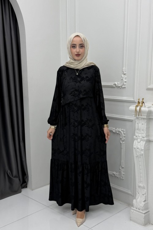 Lale Elbise Siyah