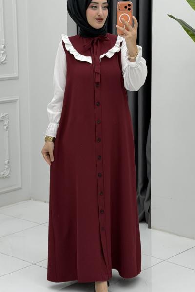 Matmazel Elbise Bordo