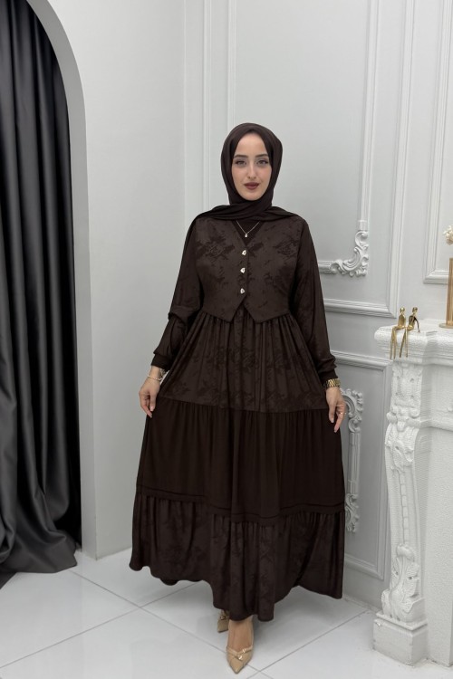 Mina Elbise Kahverengi